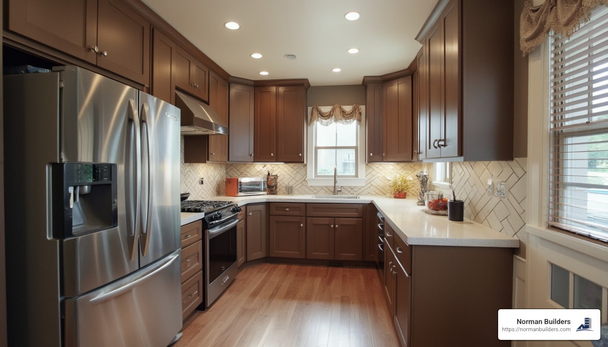kitchen remodel ideas brown cabinets