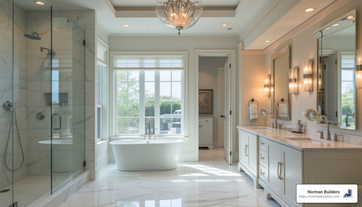 Picture of 30 Rain Head Shower Bathroom Ideas for Spa-Style Relaxation