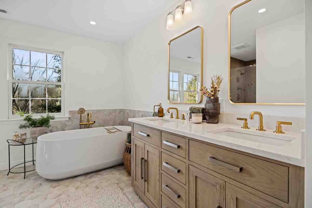 Luxury bathroom remodel by Norman Builders in Andover, MA