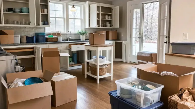 Illustration for How to Pack and Clear Your Kitchen Before a Remodel